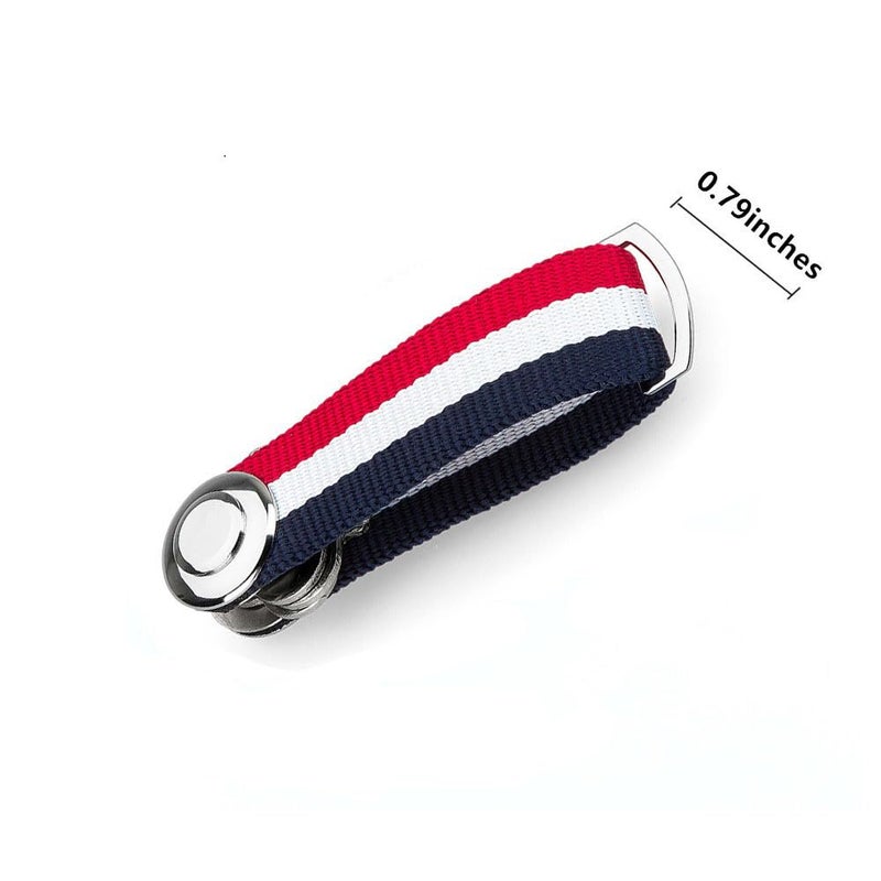 ERCRYSTO Compact Key Holder - Stylish & Practical Pocket Key Organizer With Secure Locking Mechanism. (Red/White/Blue) - Image 3